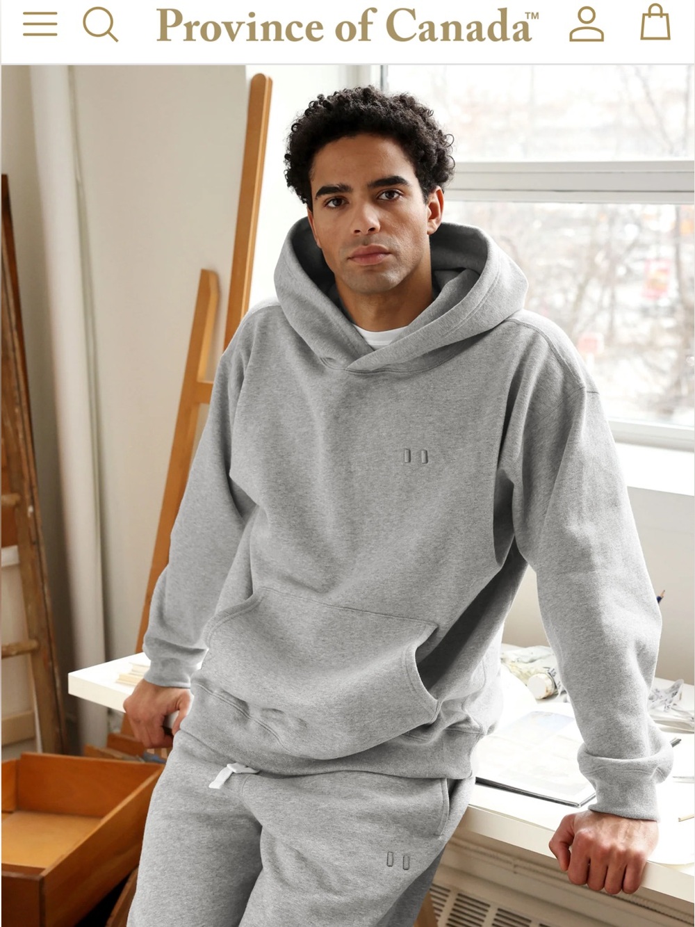 Province of Canada Grey “Flag” Hoodie Sweatshirt